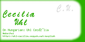 cecilia uhl business card